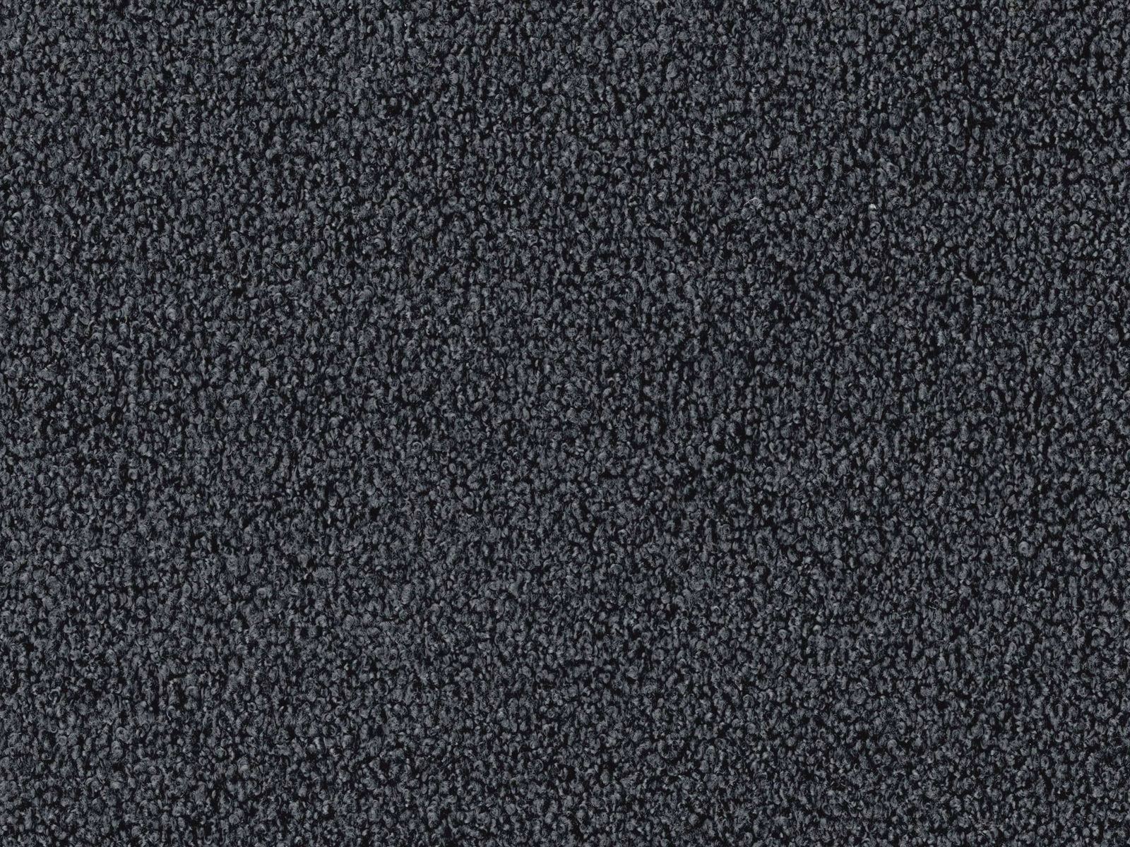 Deep charcoal grey fabric with dense peppered nubby texture and subtle tonal flecks