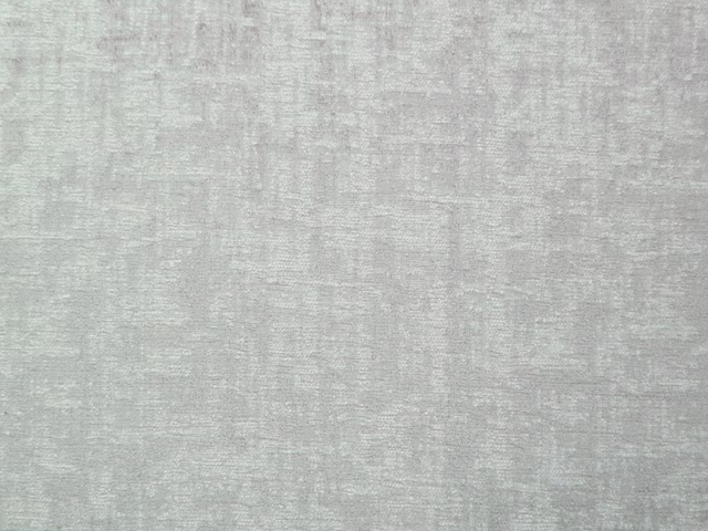 Pale blue-grey chenille with subtle mottled strié texture and soft tonal variation