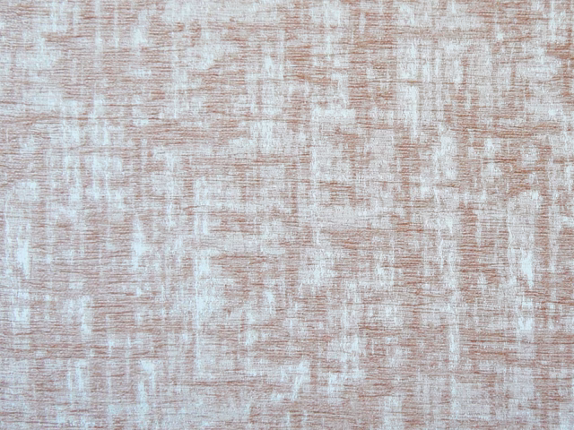 Dusty blush chenille with pale blue-white broken striations and mottled texture