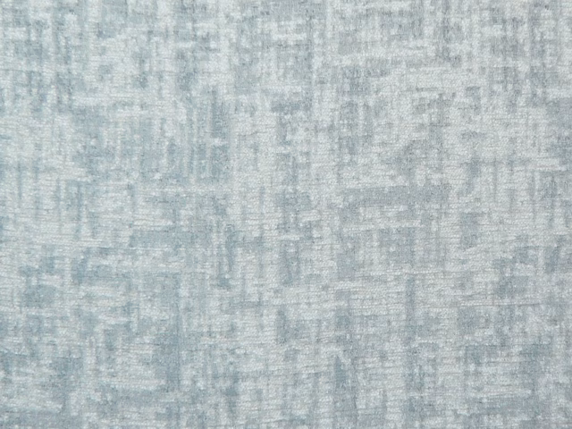 Pale blue-grey chenille with misty crosshatched texture and tonal flecks