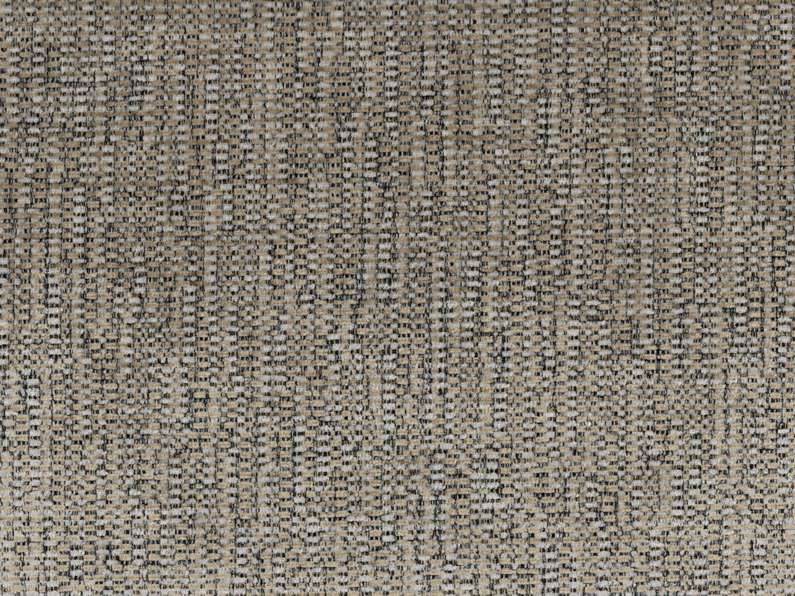 Mottled taupe-grey chenille with black, cream and warm grey woven flecks