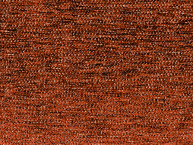Deep rust terracotta chenille with a dense mottled horizontal weave and nubby texture
