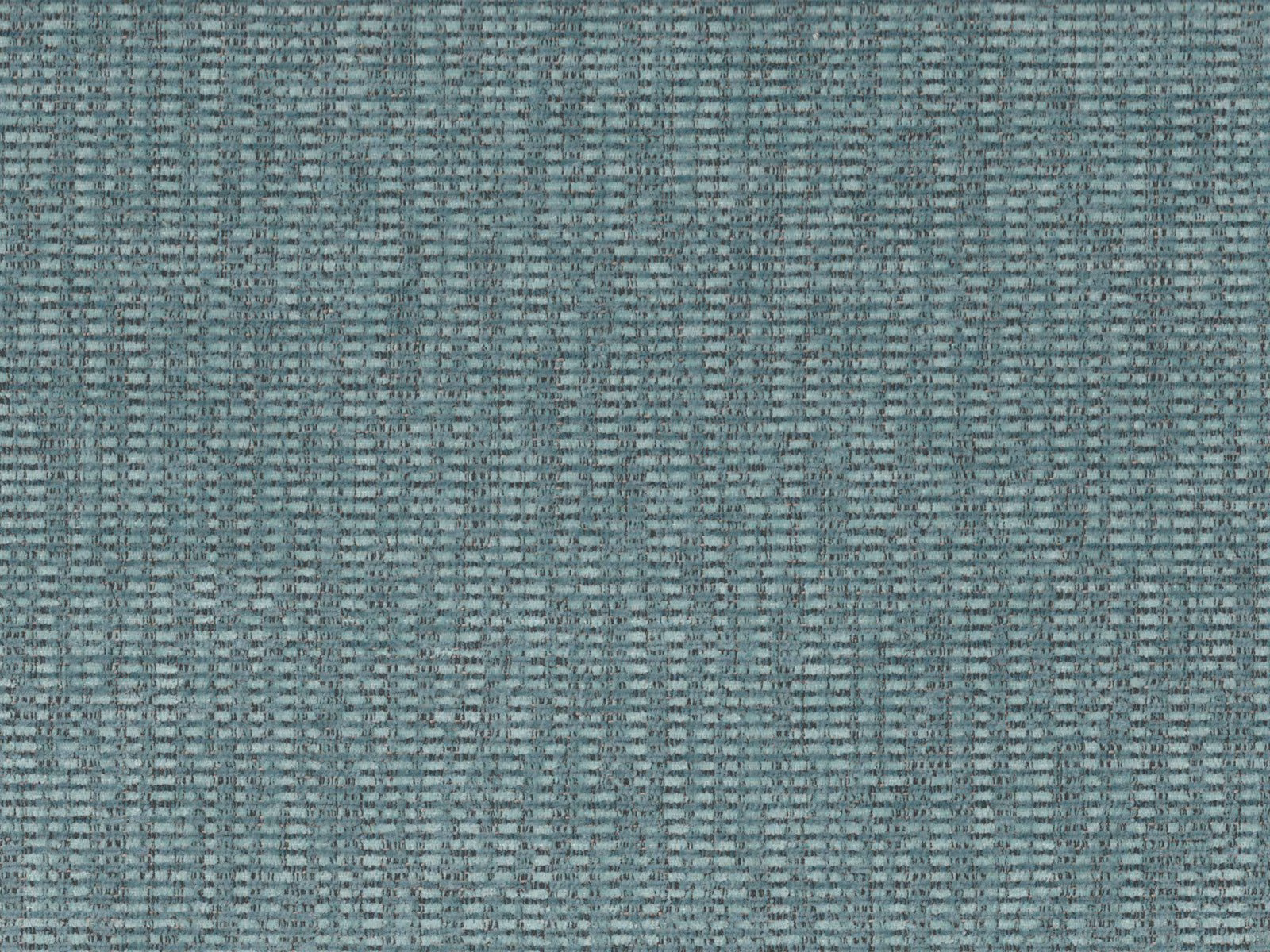 Muted blue-teal chenille with fine charcoal flecks and compact woven texture