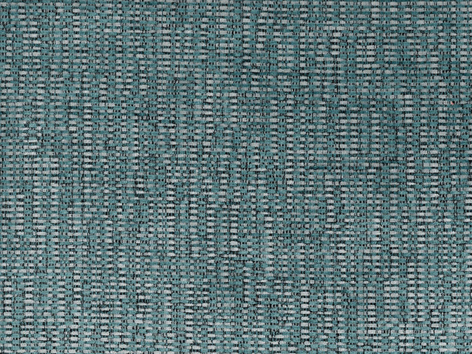Mottled deep teal chenille with aqua-grey flecks and irregular woven ribs