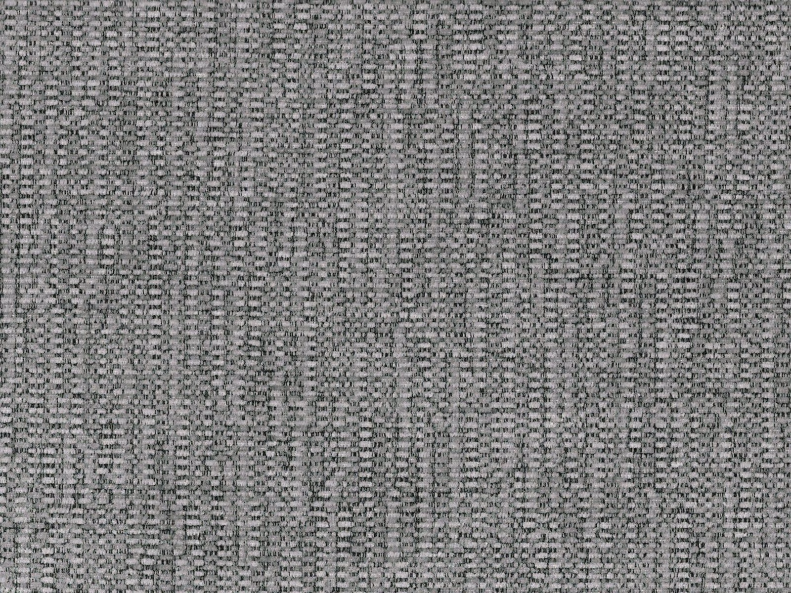Cool grey chenille with charcoal flecks and fine vertical woven texture
