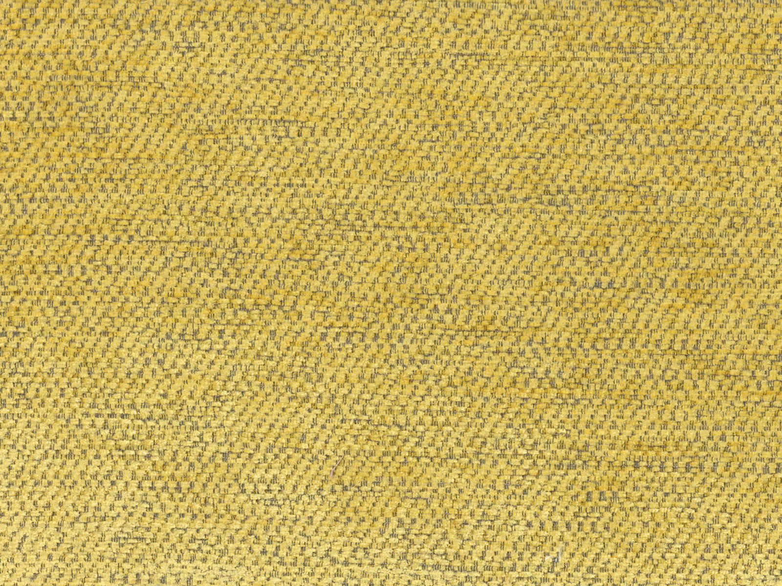 Muted mustard-yellow chenille with olive-grey flecks and a close woven texture