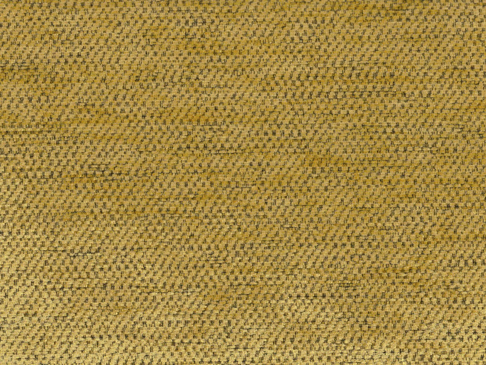 Mustard-gold chenille with peppered olive flecks and a nubby woven surface