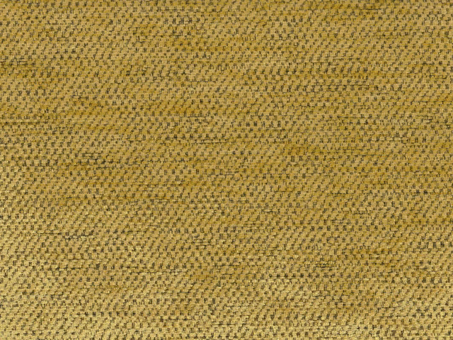 Mustard-gold chenille with peppered olive flecks and a nubby woven surface