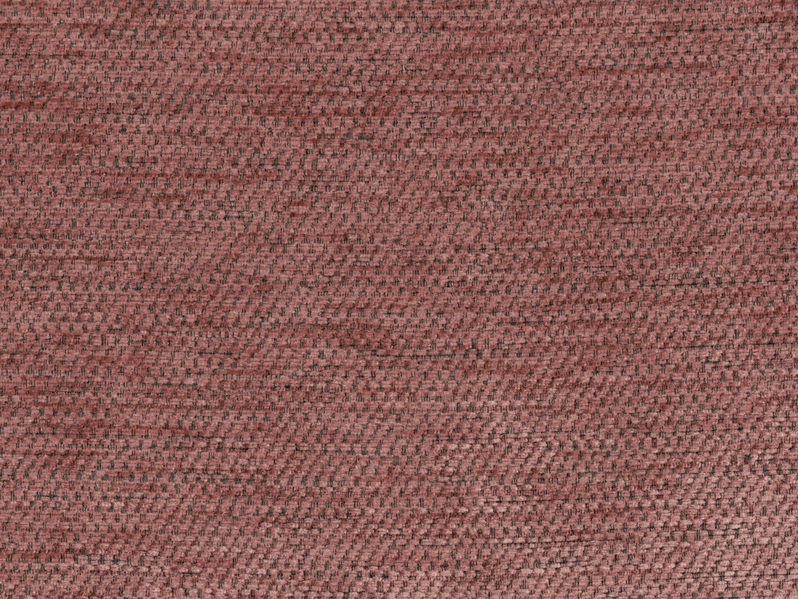 Muted dusty rose chenille with dark flecks and a finely textured woven surface