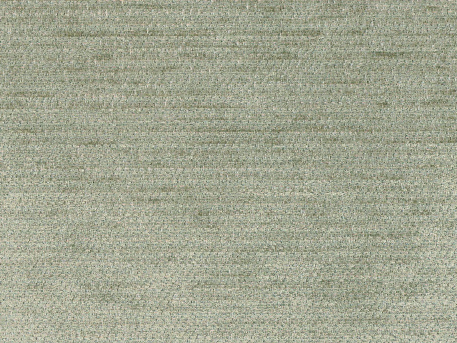 Soft sage green chenille with subtle horizontal weave and grey mottling