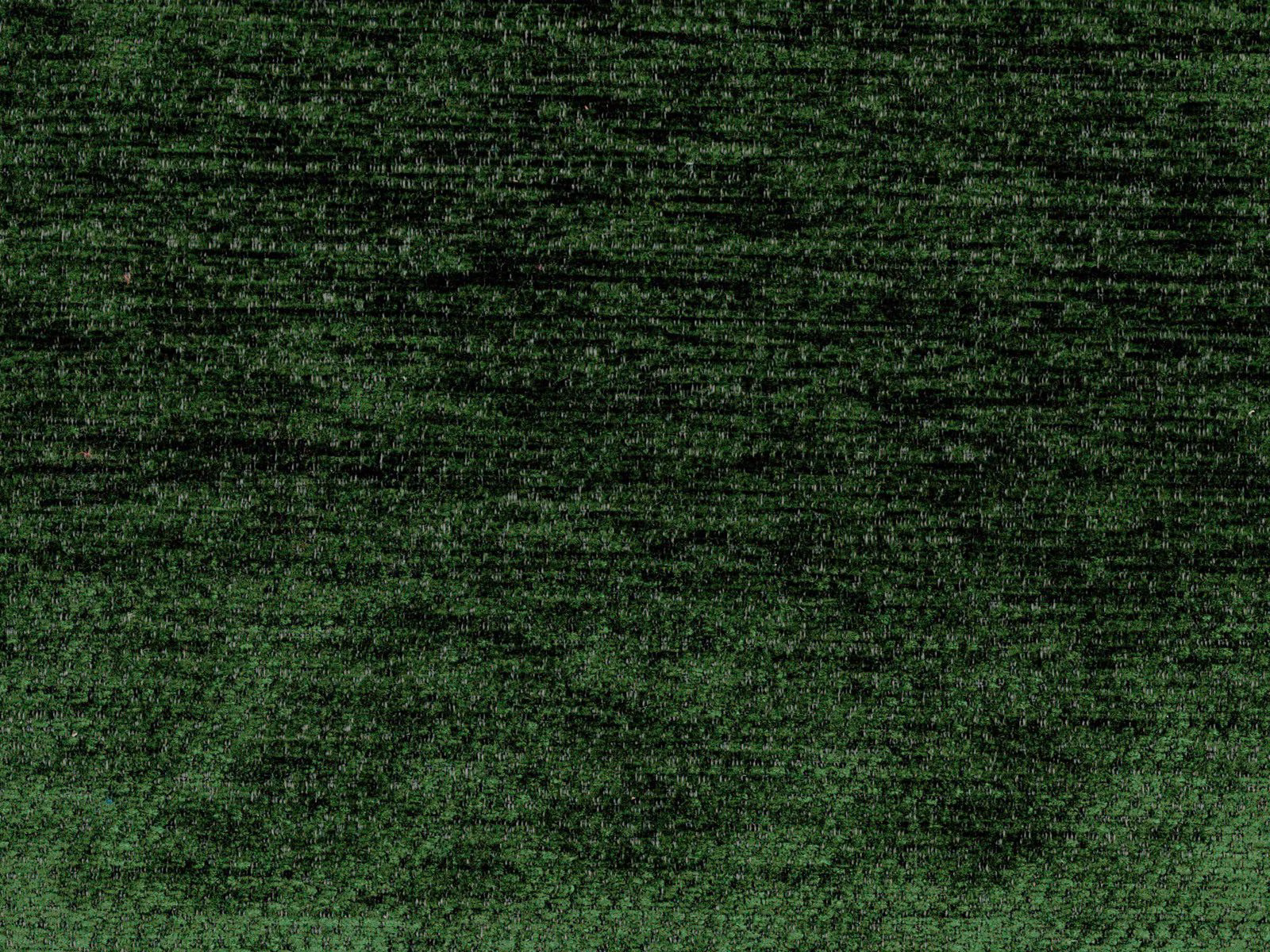 Deep forest-green chenille with black mottling and horizontal woven texture