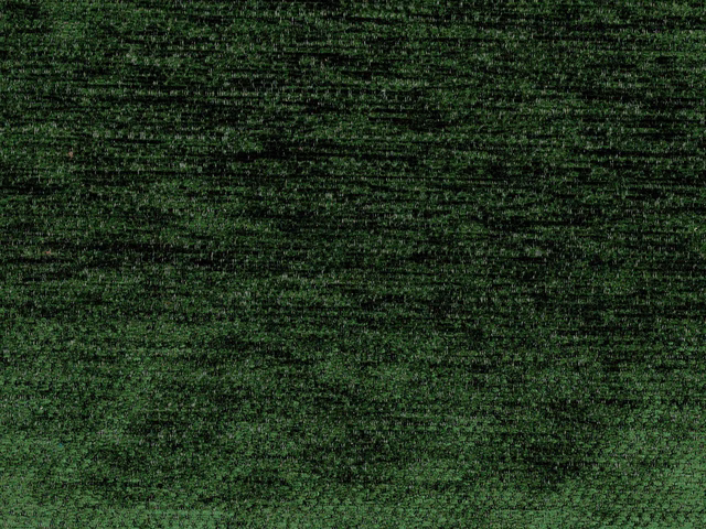 Deep forest-green chenille with black mottling and horizontal woven texture