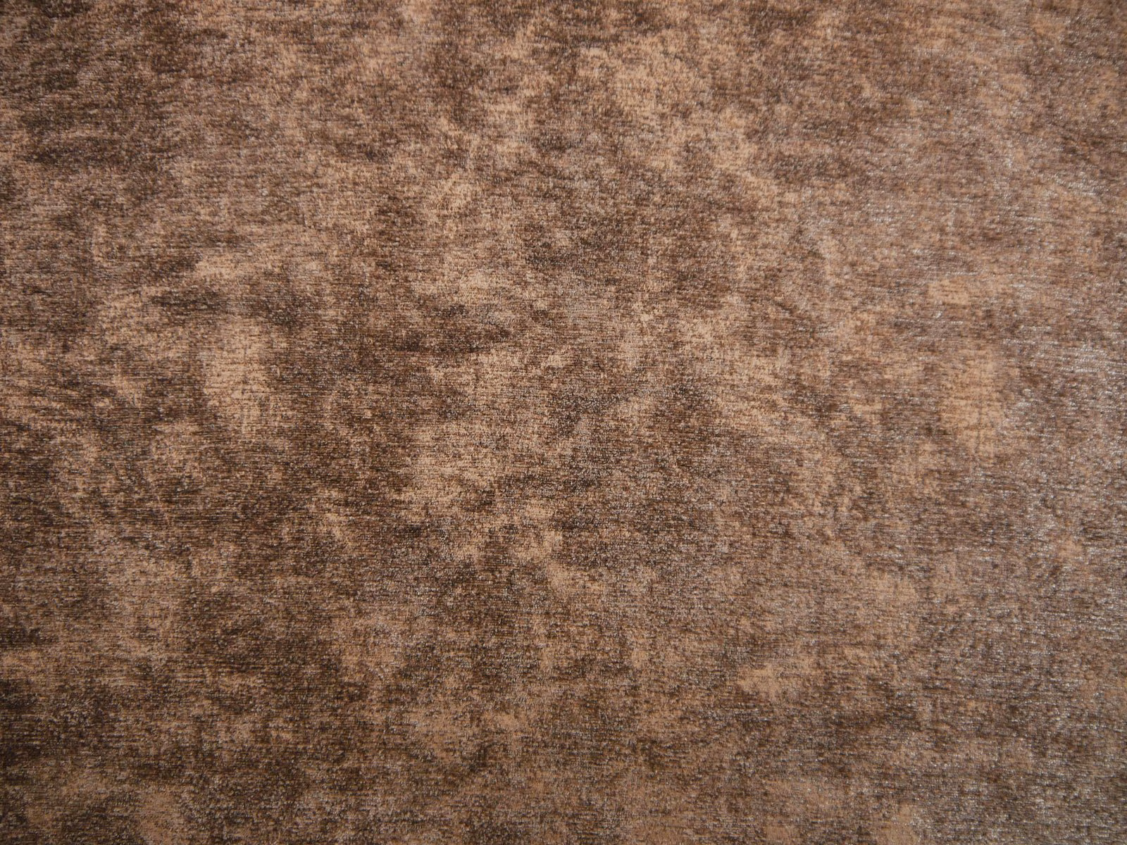 Mottled brown taupe chenille with softly brushed, shadowed surface texture