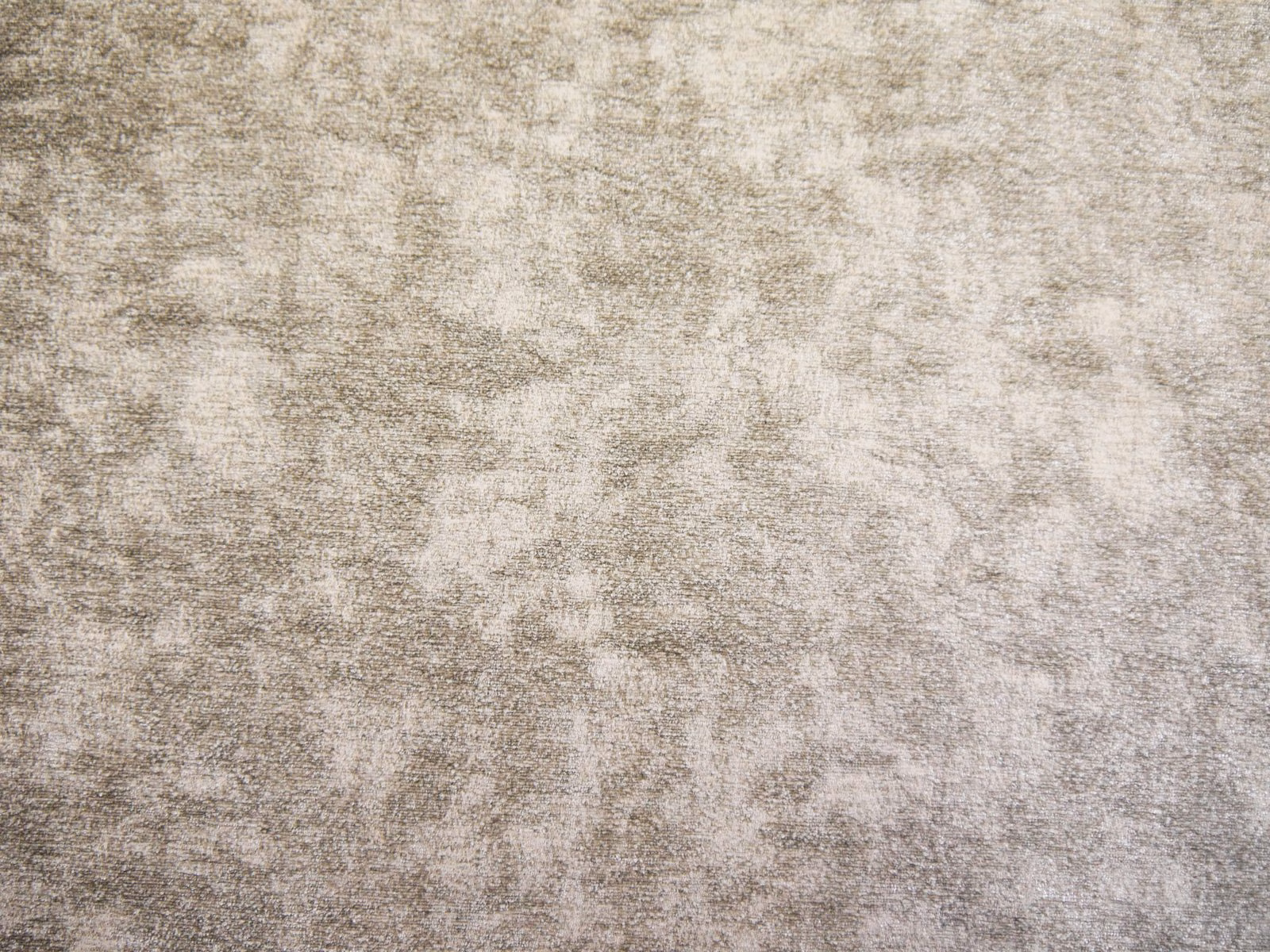 Soft greige taupe chenille with cloudy mottled shading and lightly brushed texture
