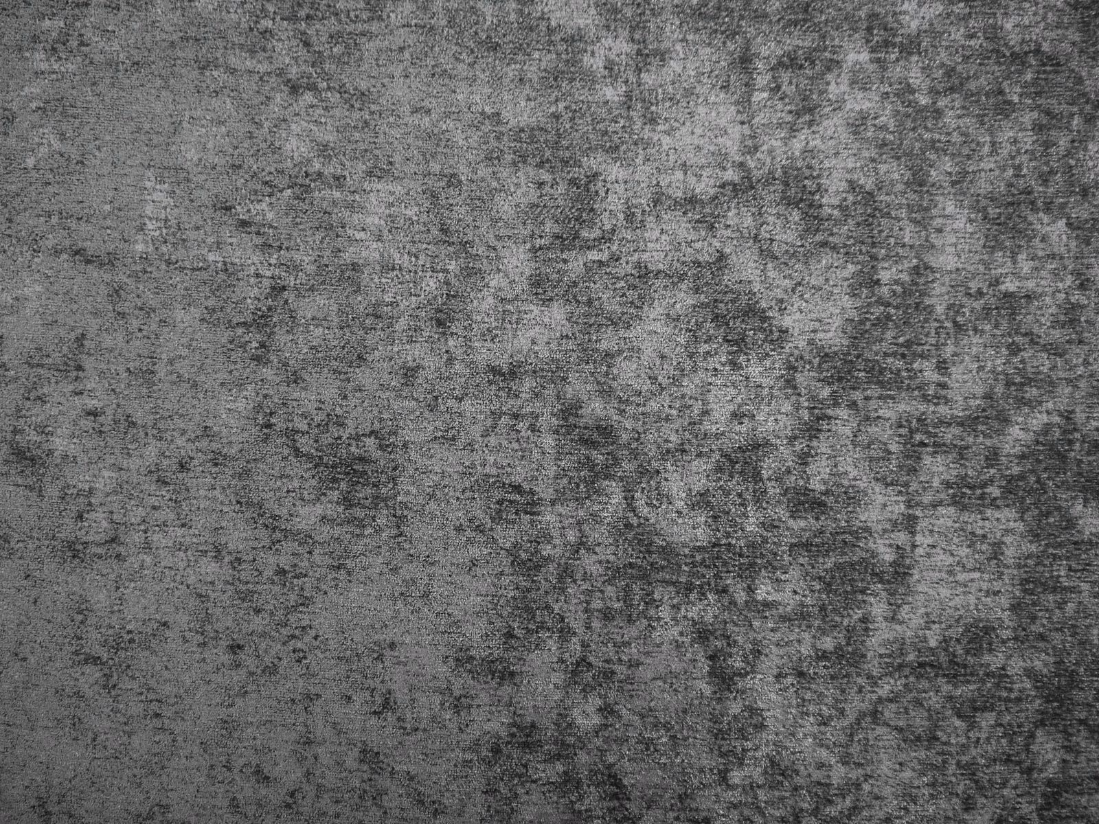 Mottled charcoal-grey chenille with a softly brushed, cloudy surface