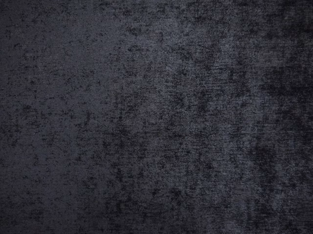Deep charcoal grey chenille with softly mottled, shadowed surface texture