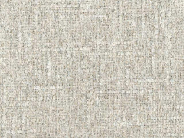 Pale oatmeal chenille with softly mottled stone-beige woven texture