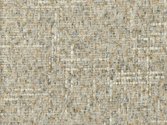 Pale taupe chenille with cream, grey and blue-grey flecks in a slub weave