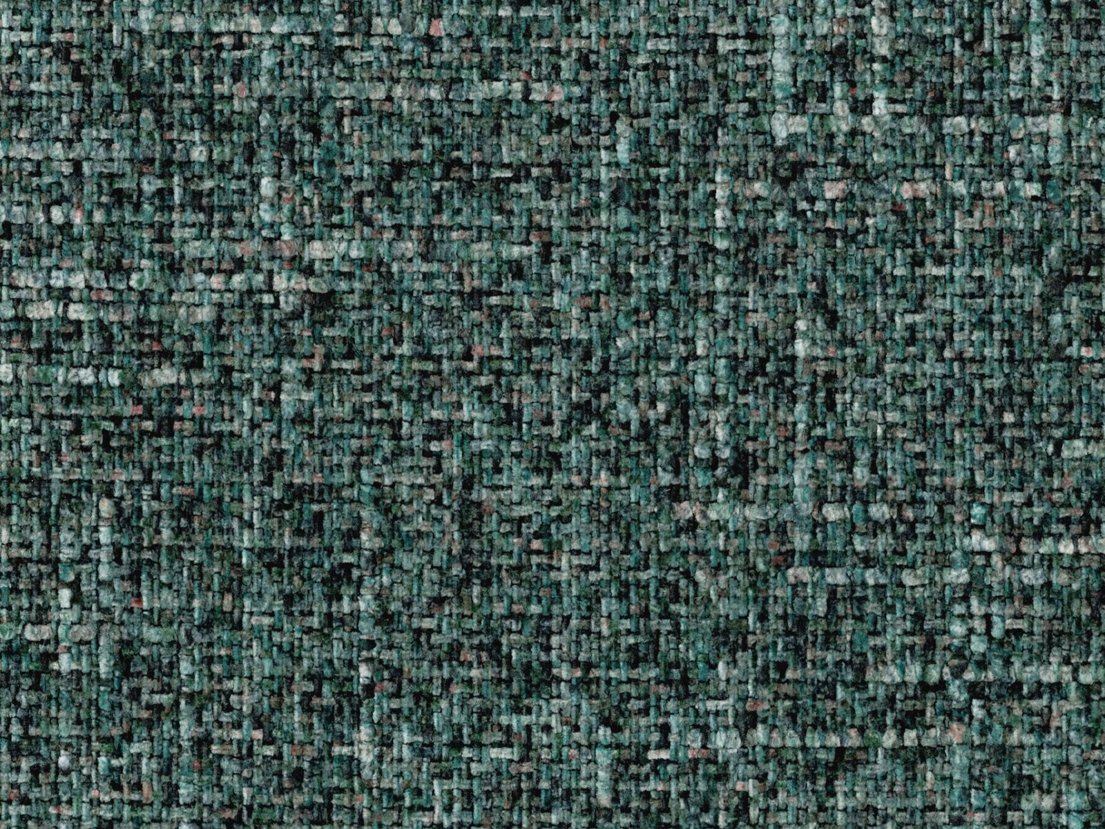 Deep teal-green chenille with a dark, irregularly crosshatched woven texture
