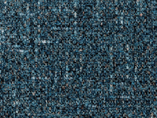Deep blue-teal chenille with charcoal and pale blue-grey flecked woven texture
