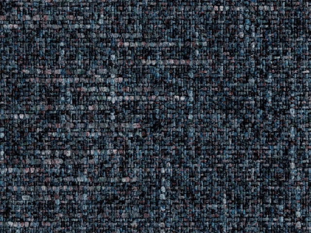 Blue-grey and charcoal chenille with a dense, irregular nubby weave