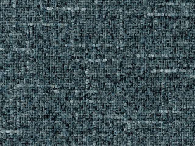 Dark teal-blue chenille with a mottled charcoal-grey woven texture