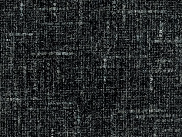 Charcoal-black Olbia chenille with mottled grey flecks and a dense crosshatch weave