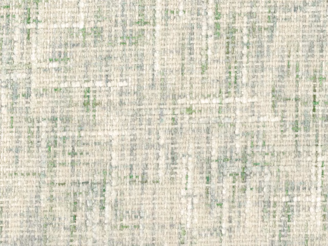 Pale sage and cream chenille with an irregular cool grey crosshatched weave