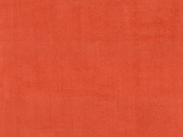 Warm coral-red velvet with a softly varied nap and plain surface