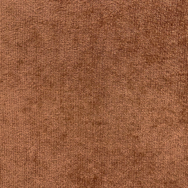 Warm russet-brown chenille with a close nubby weave and copper flecks