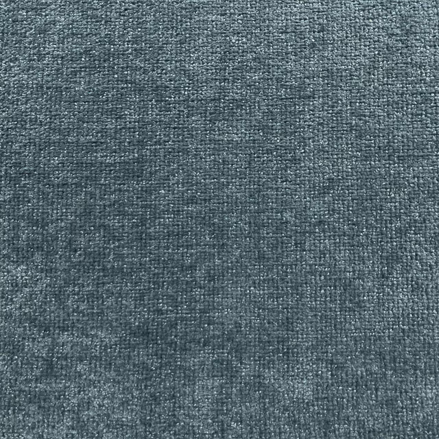 Close-up of deep blue-grey chenille with a dense, softly flecked woven texture