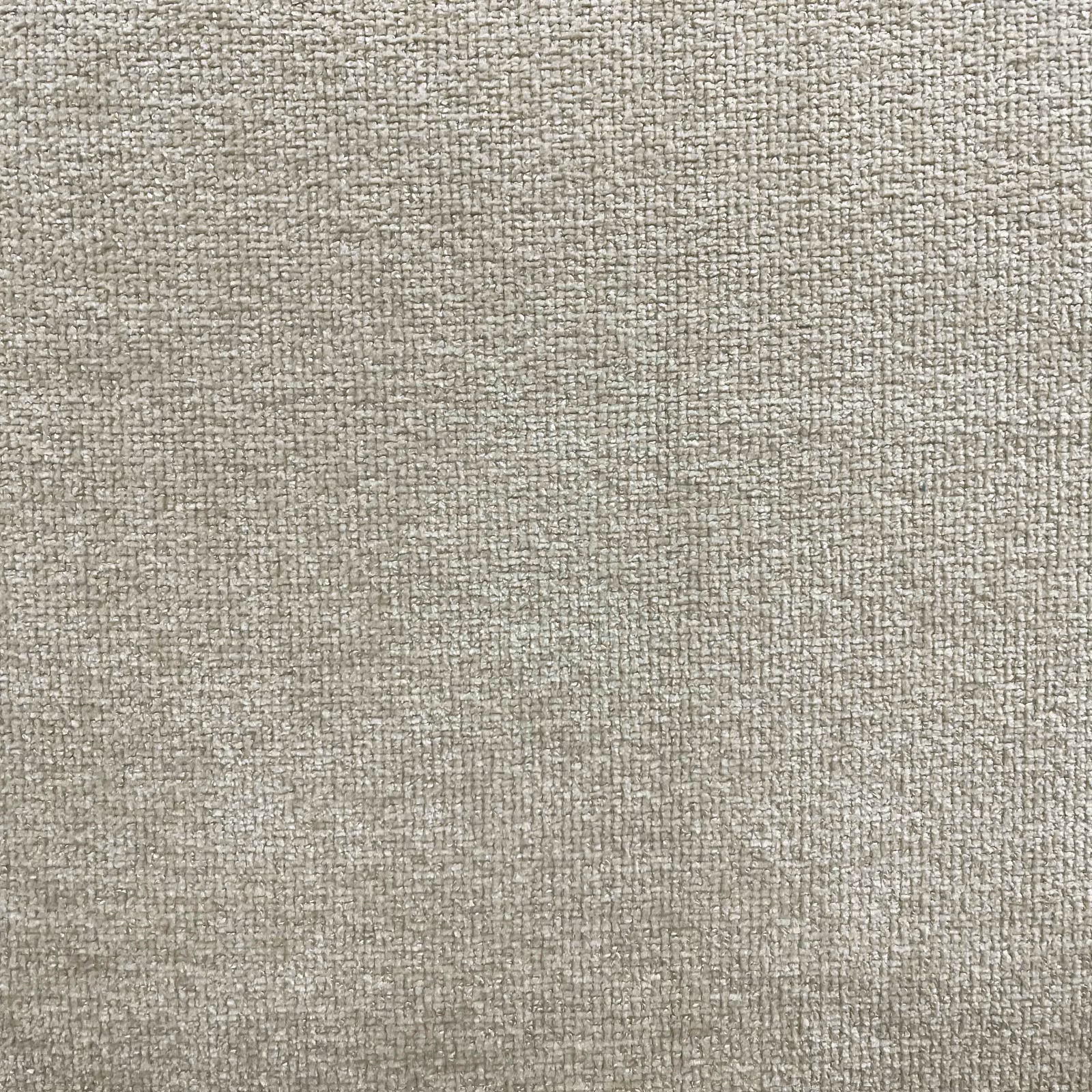 Pale greige chenille with a fine mottled woven texture and soft tonal variation