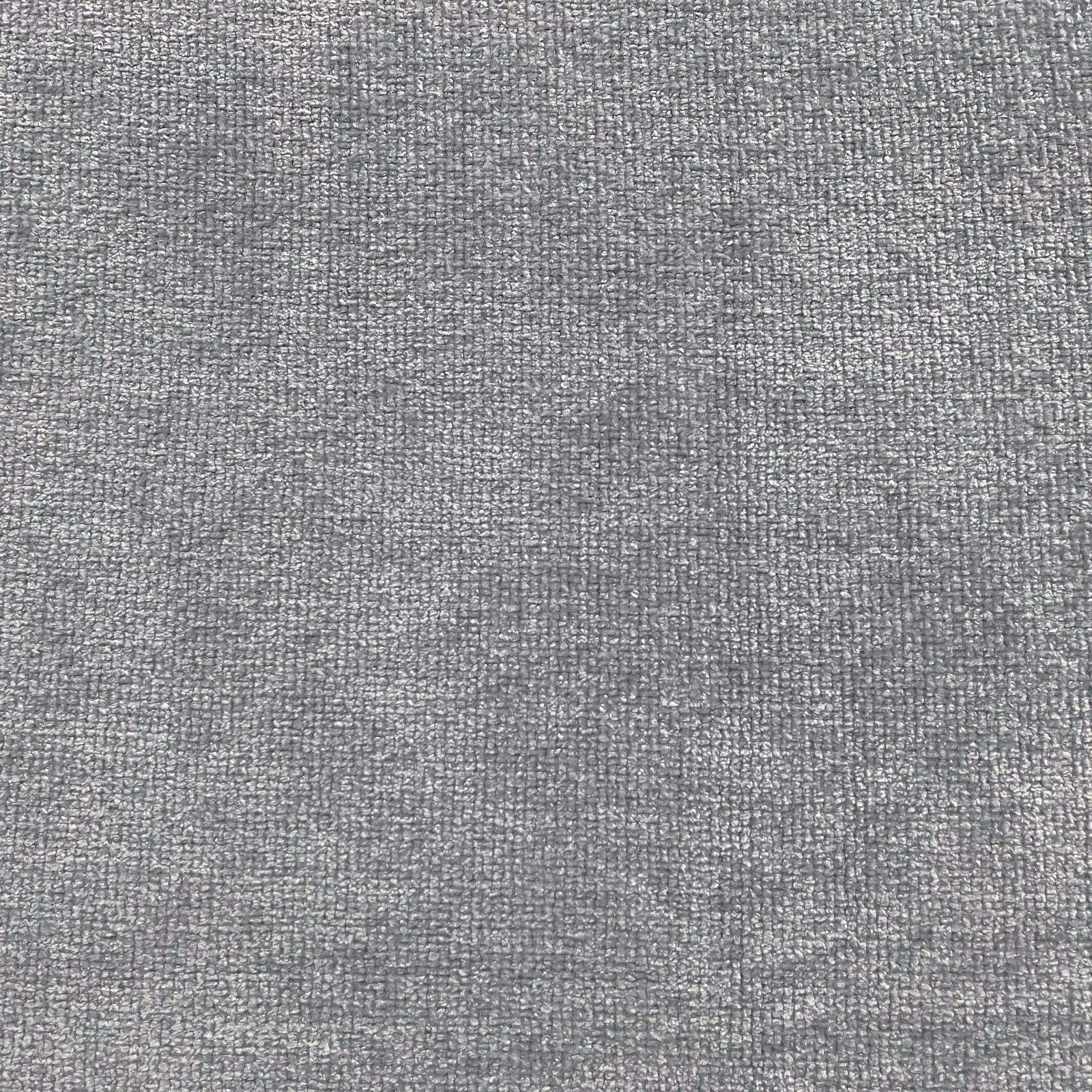 Cool mid-grey chenille with a fine, softly flecked woven texture