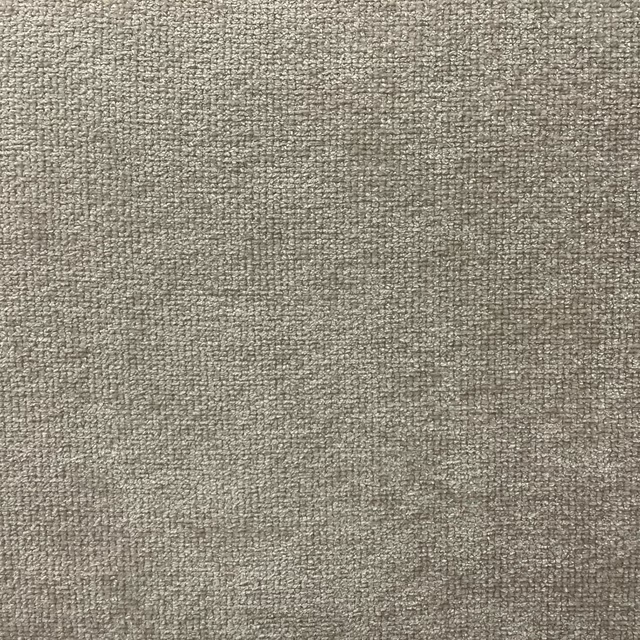 Warm taupe-grey chenille with a softly flecked, nubby woven texture