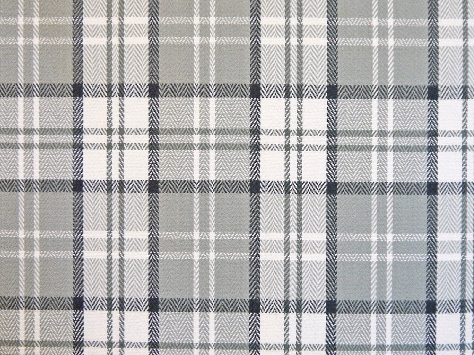 Soft grey chenille plaid with charcoal and pale woven lines