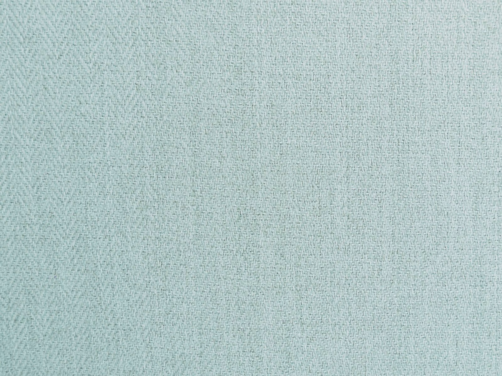 Pale aqua chenille swatch with a fine tonal broken-chevron weave