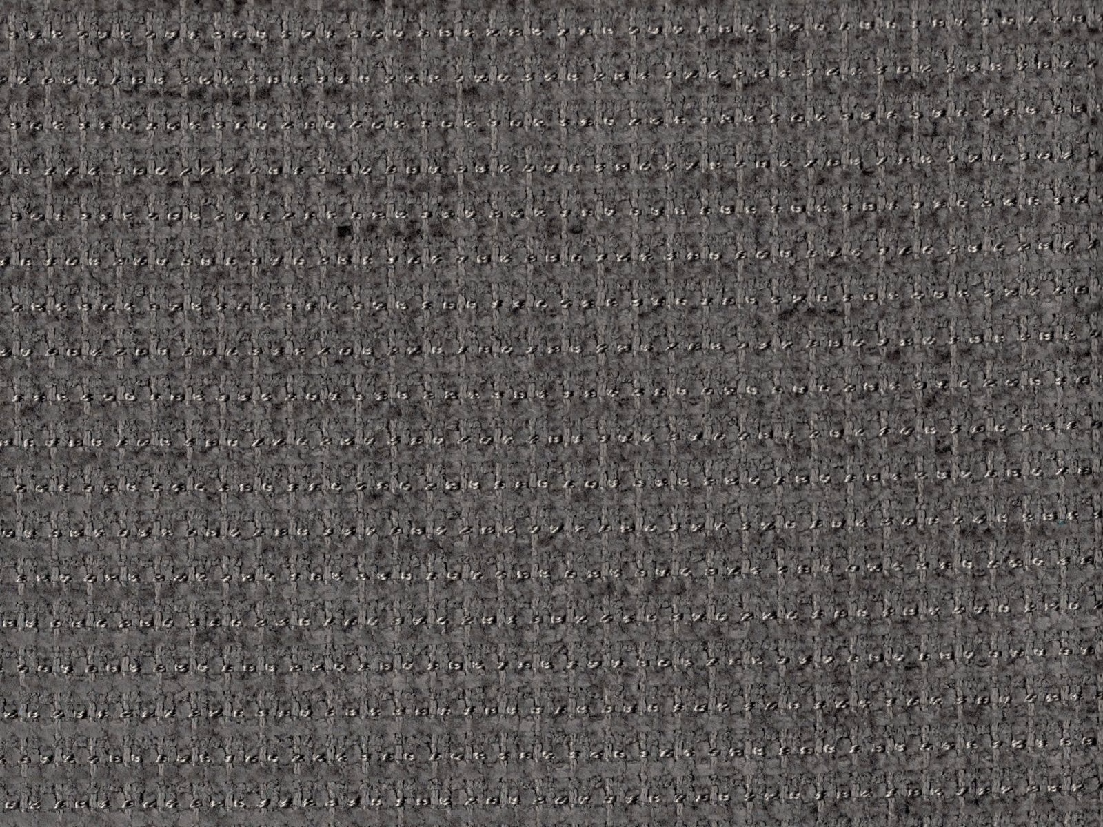 Charcoal grey chenille swatch with subtle horizontal ribbing and flecked texture