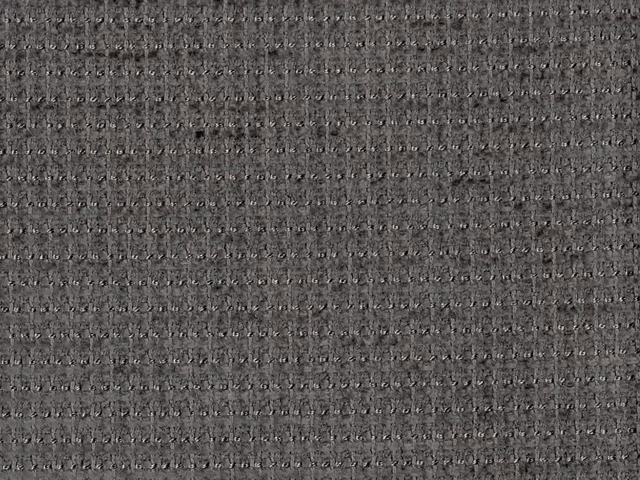 Charcoal grey chenille swatch with subtle horizontal ribbing and flecked texture