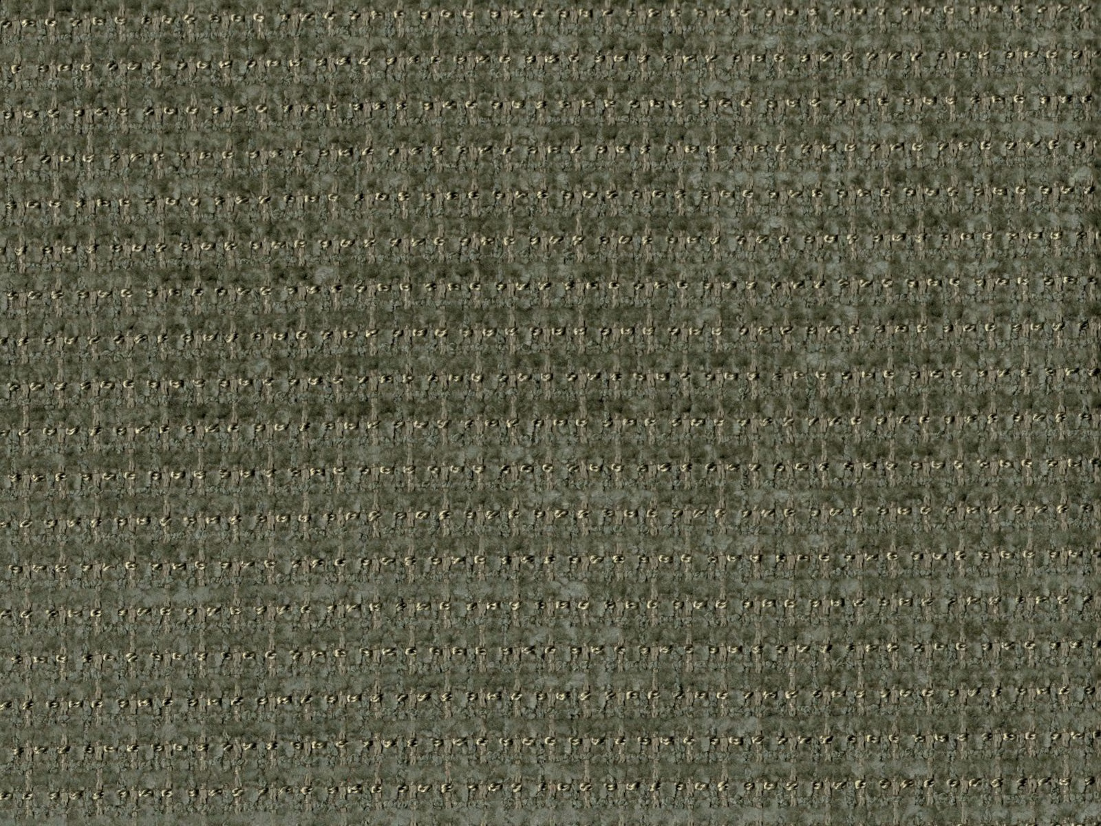 Muted olive-green chenille with a nubby horizontal weave and softly mottled surface
