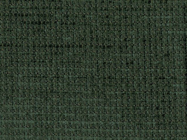 Deep forest-green chenille with a dark nubby horizontal texture