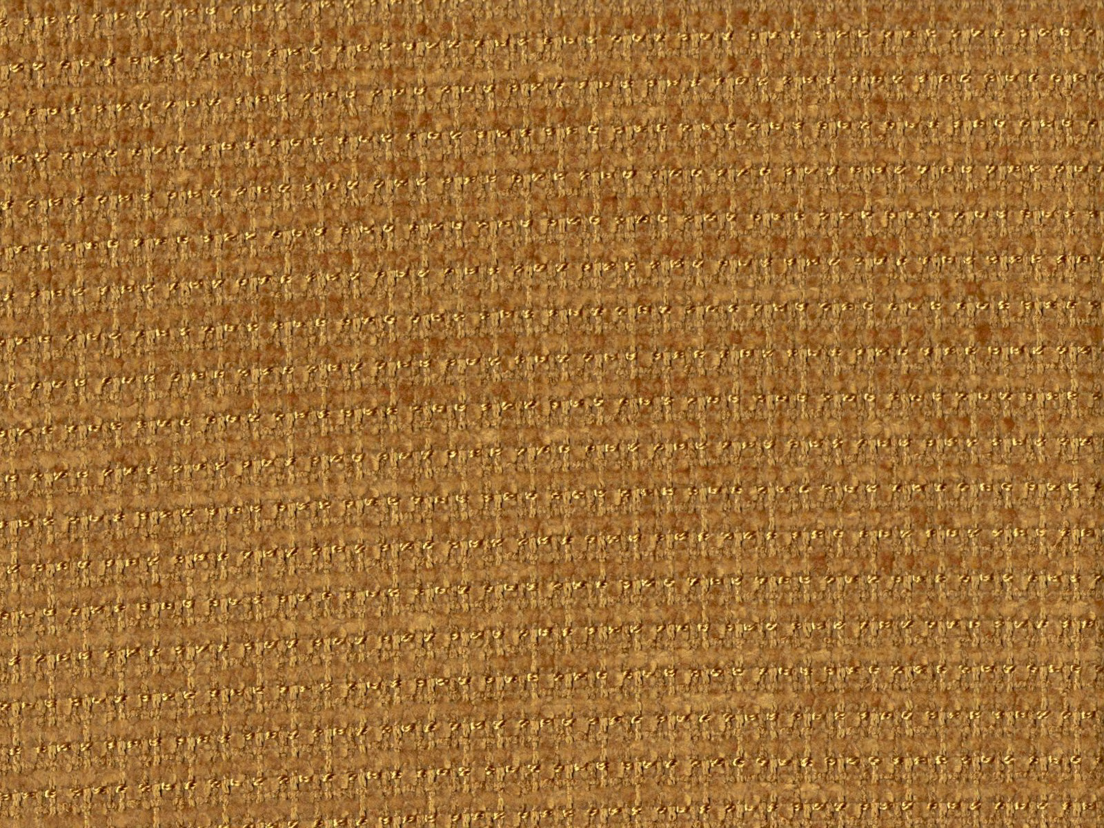 Warm ochre-brown chenille with nubby horizontal weave and subtle golden highlights