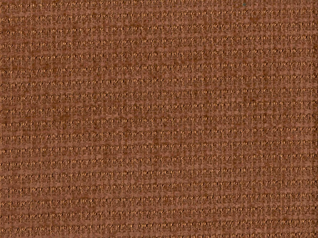 Warm russet-brown chenille with fine horizontal rows and subtle flecked texture