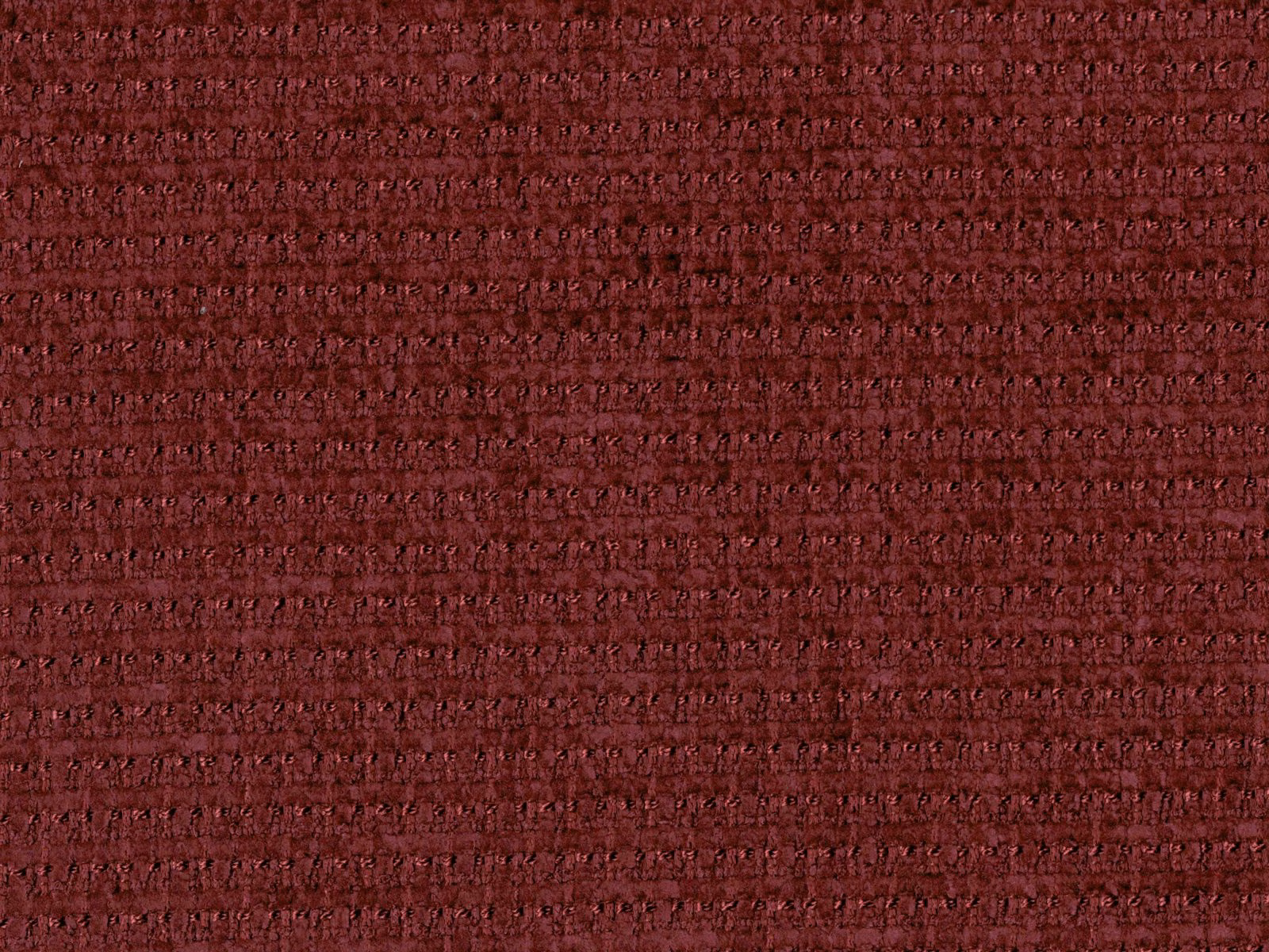 Deep burgundy chenille with close horizontal slub texture and subtle tonal sheen