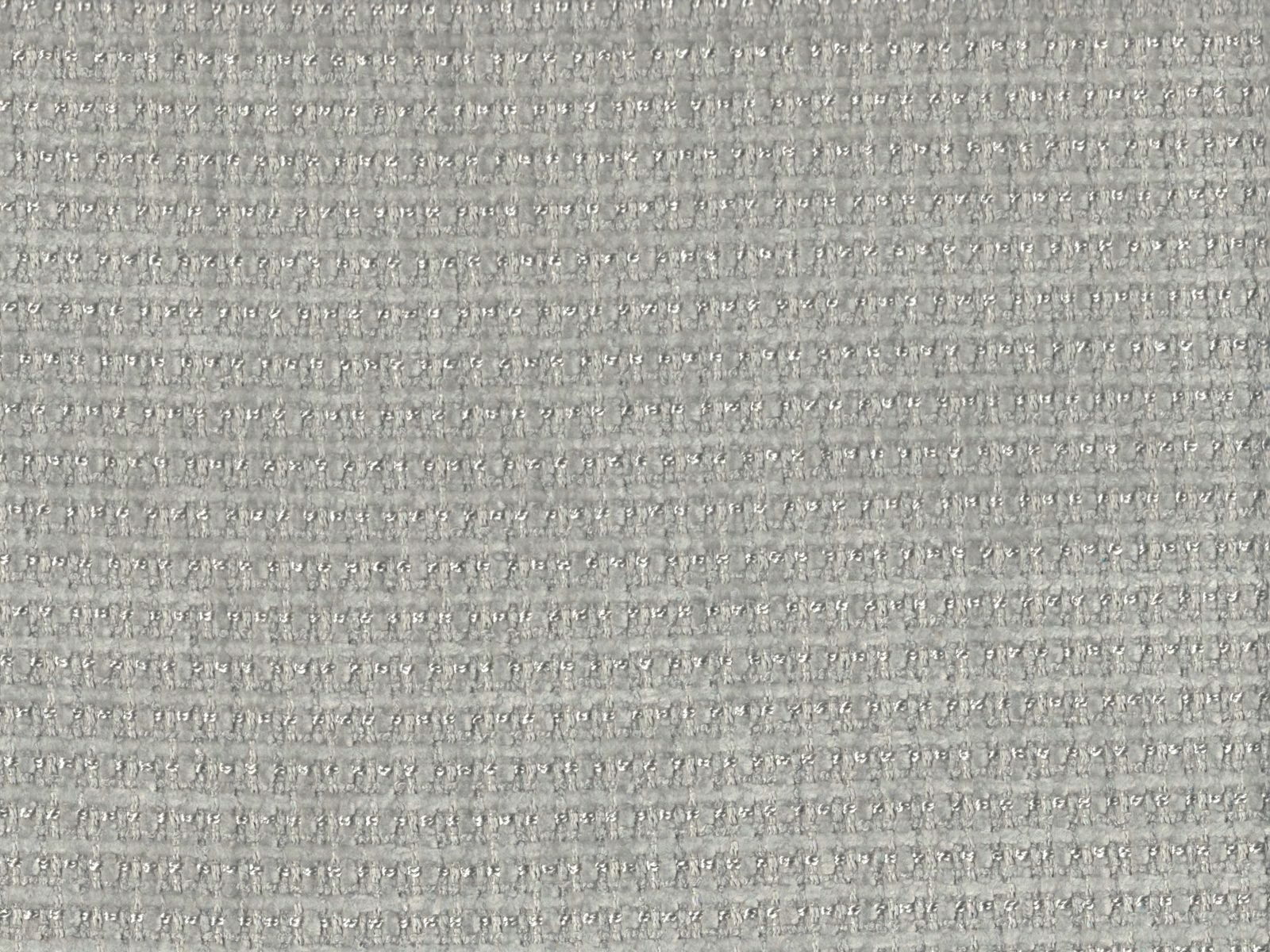 Soft silver-grey chenille with fine horizontal slub texture
