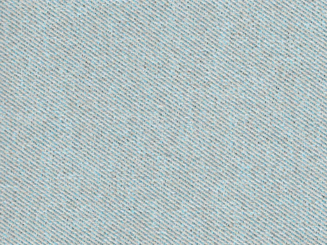 Pale aqua and cream flat weave with fine diagonal texture