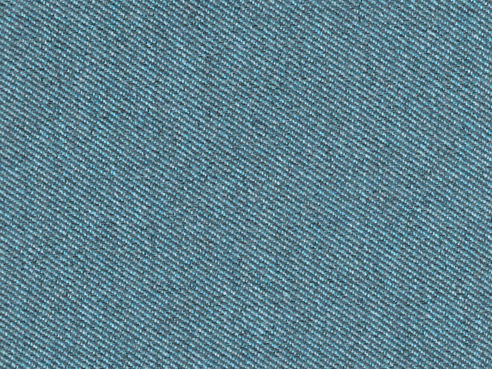 Cool teal flat weave with fine diagonal texture and subtle charcoal flecks