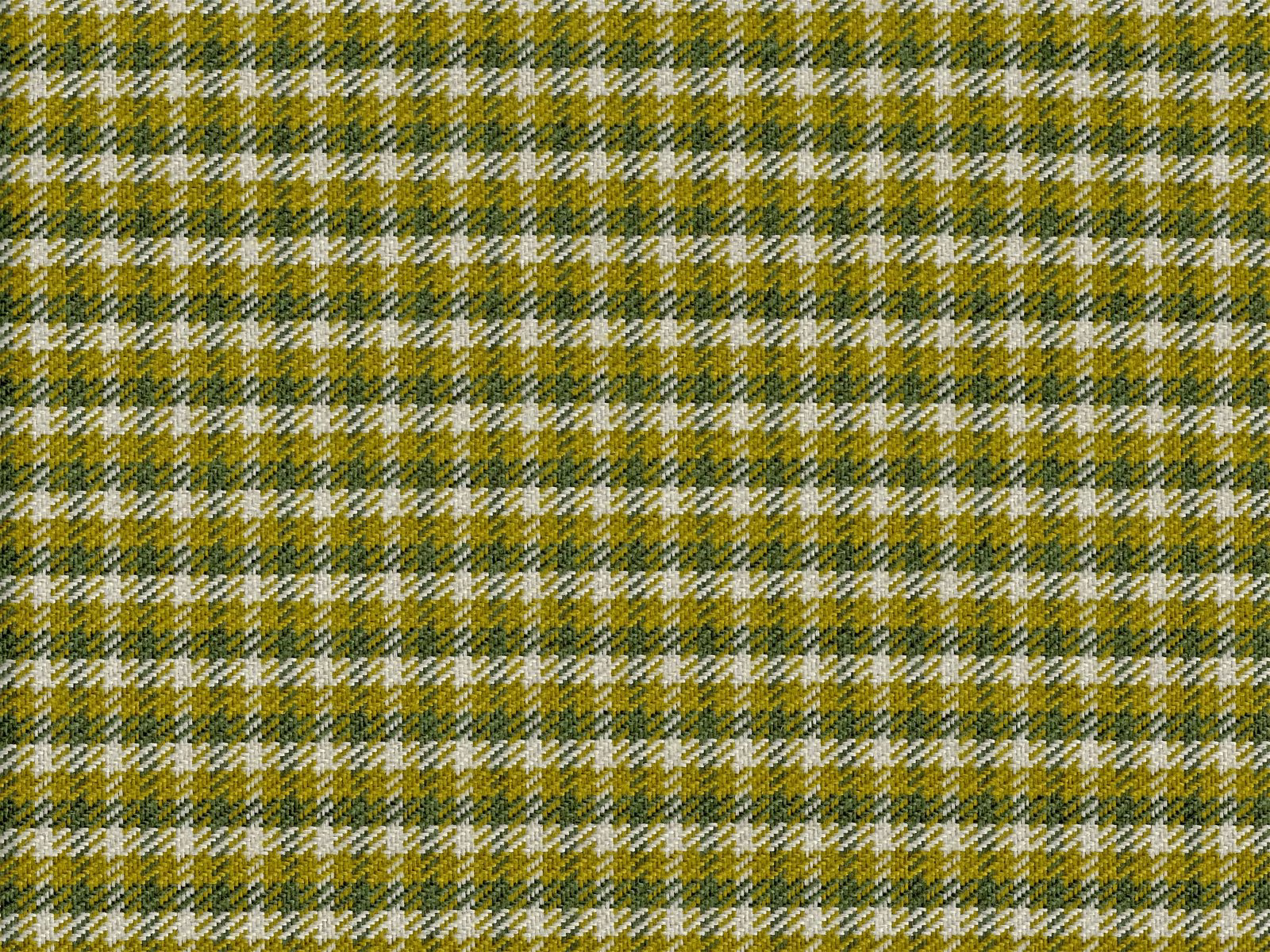 Muted olive chenille with a small mustard and cream woven check
