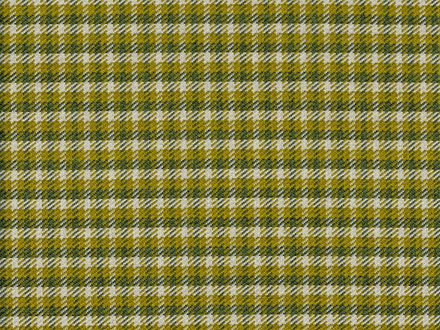 Muted olive chenille with a small mustard and cream woven check