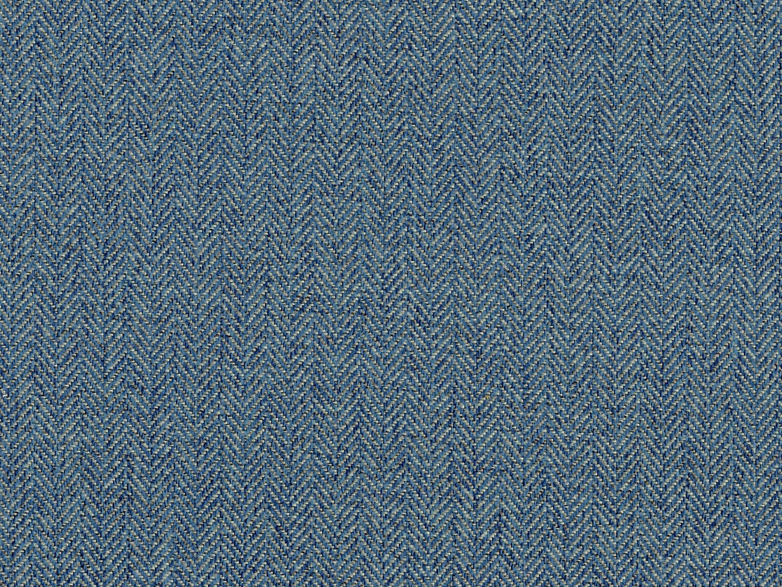 Close-up of muted blue-grey chenille with a fine herringbone weave