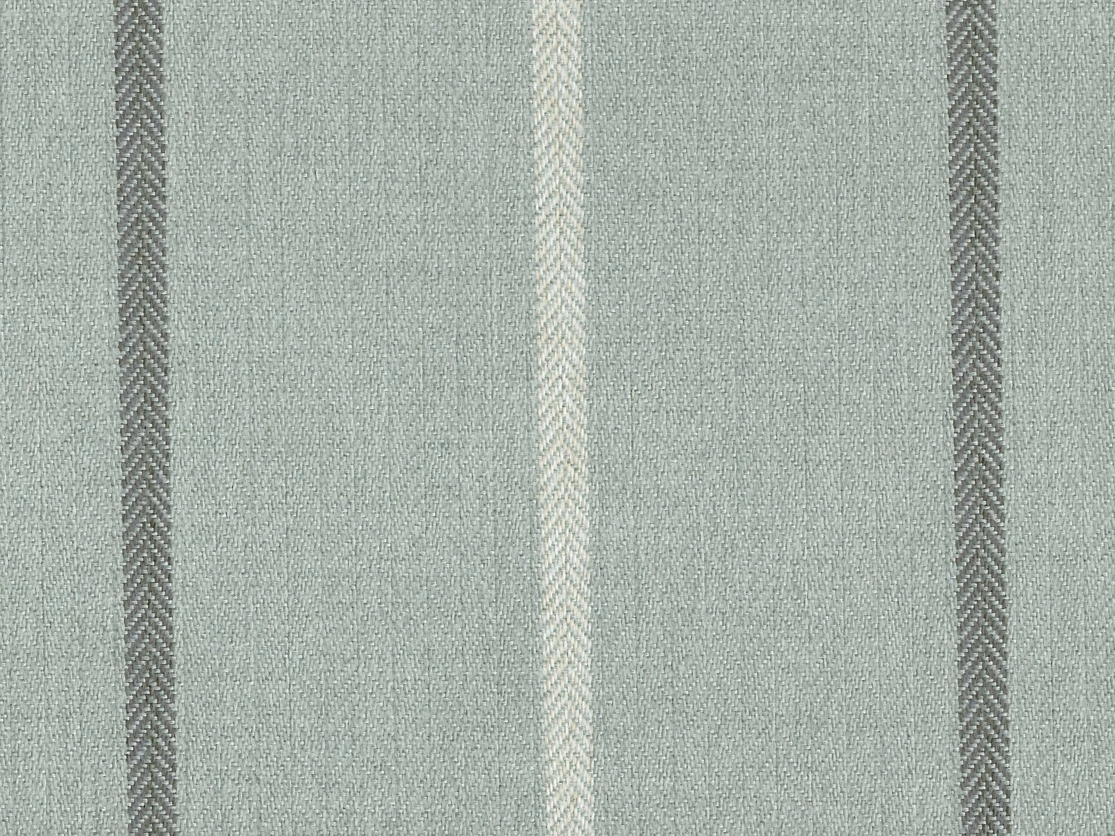 Cool sage-grey chenille with vertical cream and herringbone stripe bands